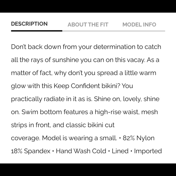 🆕️ NWT Red Dress Boutique Keep Confident Black Bikini - Picture 4 of 12